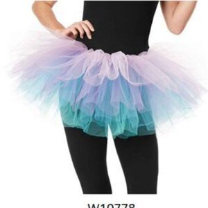 TUTU Skirt, S/M Colorful, Multicolored Netting, Pink, Blue, Mesh, Layered color